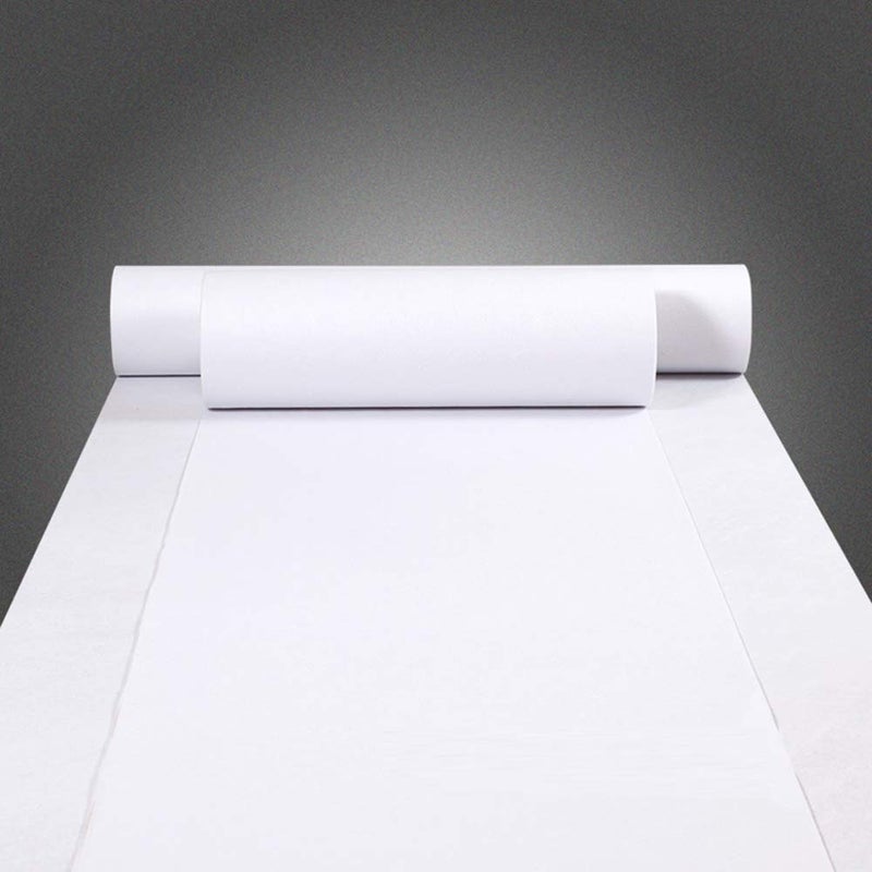 HUAHOO Aisle Runners Wedding Accessories White Aisle Runner Carpet Rugs for Step and Repeat Display, Ceremony Parties and Events Indoor or Outdoor Decoration 24 Inch Wide x 50 feet Long - Image 1